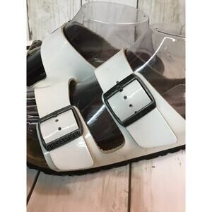Birkenstock Leather Arizona Grip White size women 8.5